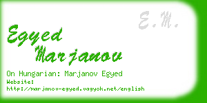 egyed marjanov business card